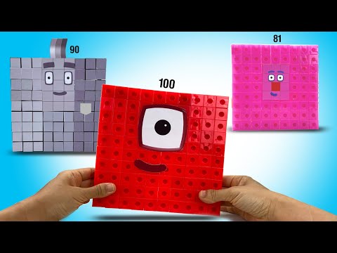 DIY Numberblocks 81 to 100 Snap Cubes Custom Set ||  Keiths Toy Box