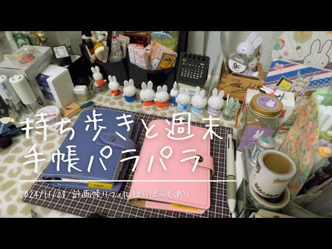 【手帳】持ち歩きのミニ6と週末手帳のミニ6をパラパラしました【最後の方雑音少し有り申し訳ございません】