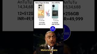 Moto Edge 50 Ultra Vs Vivo V40 Pro Performance Specs......#shorts #fun