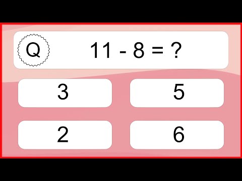 20 Subtraction Quiz Exercises for Kids: Numbers Up to 20