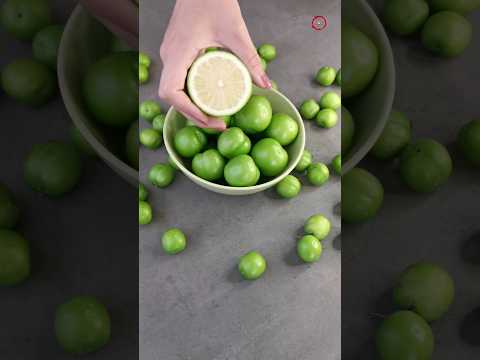 Green tomatoes are tastier like this.. Sour and juicy #short video