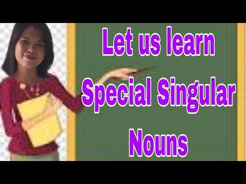 Special Nouns/Singular