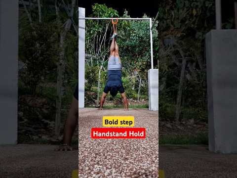 Handstand hold a bold steps. #shorts #ytshorts #calisthenics #Handstand