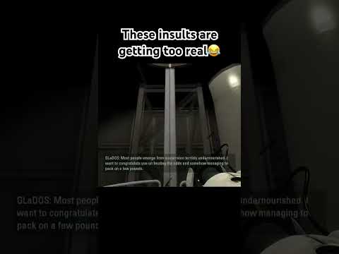 GLaDOS insults cut deep #gaming #funny #retrogaming #portal2 #portal2gameplay