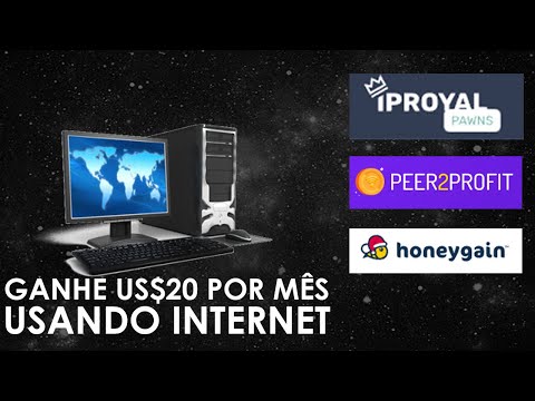 GANHE $20 DOLARES POR MÊS EM RENDA PASSIVA USANDO A INTERNET | FONTE DE RENDA EM CASA | HONENYGAIN