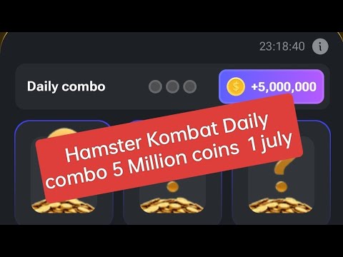 Hamster Kombat Daily Combo Cards 1 July 2024 | New Combo Cards Today | Free 5M Coins