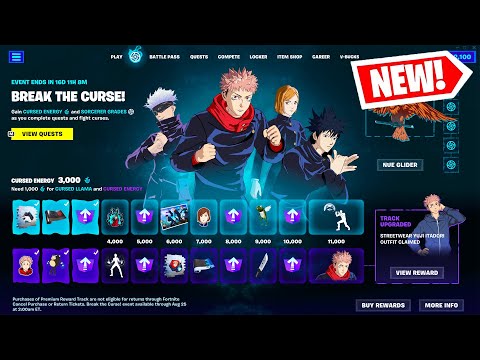 *NEW* FORTNITE x JUJUTSU KAISEN UPDATE! (Free Battle Pass & MORE!)