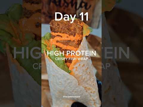 High Protein Crispy Fish Wrap #shortsviral #shortsfeed #shorts #weightloss