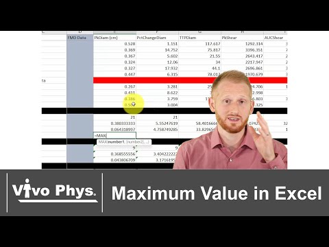 Maximum Value in Excel