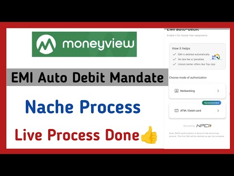 Money View Nach Mandate | Money View Emi Auto Debit | Money View Nach Process Explained 👍