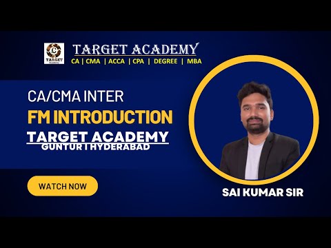 2.CA_CMA_INTER_G2_MAY_24_FM_INTRODUCTION_LEC-2 BY_SAI_KUMAR_SIR #ca #cainter #cma #cmainter #acca