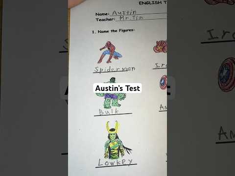 Grading Austin’s Test… #test #school #teacher #asmr