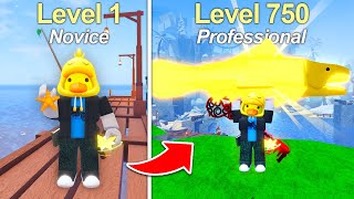 I Went From Lvl 0 Noob to MAX Lvl 750 PRO in Fisch!