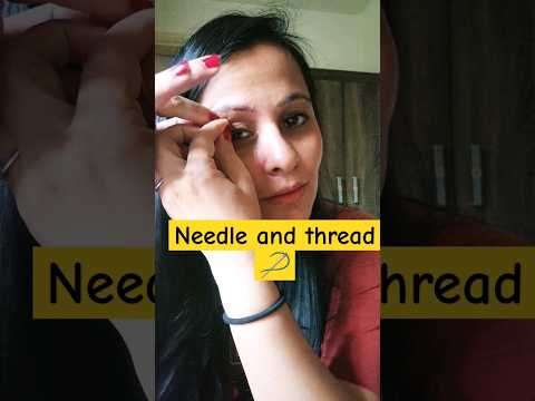 Don't Try this 🪡😜 | Needle and Thread | #suidhaga #eyebrows #threading #shorts