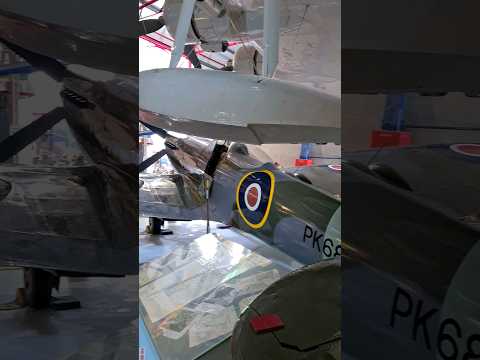 The RAF Supermarine Spitfire fighter aircraft on Display at Solent Sky Museum