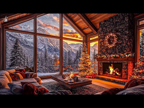 Ready for Relaxing Christmas🎄Jazz Instrumental Music and Crackling Fireplace Sounds🔥