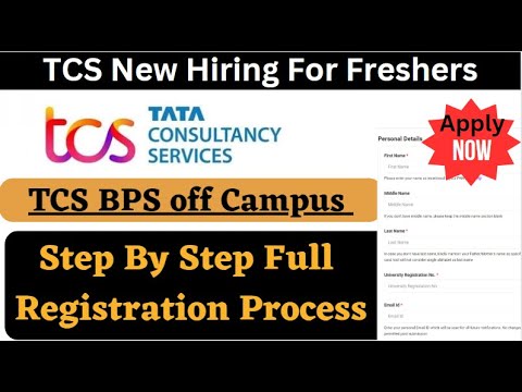 TCS BPS Registration Process | TCS BPS Hiring 2024 |  TCS Recruitment 2025 For Freshers