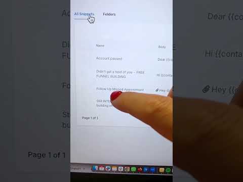 Organise Conversation SNIPPETS into Folders #shorts #crm #emailmarketing #smsmarketing #whatsapp