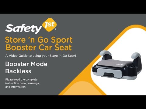 Safety 1st Store 'n Go Sport Booster Car Seat - Without Backrest: Installation Guide