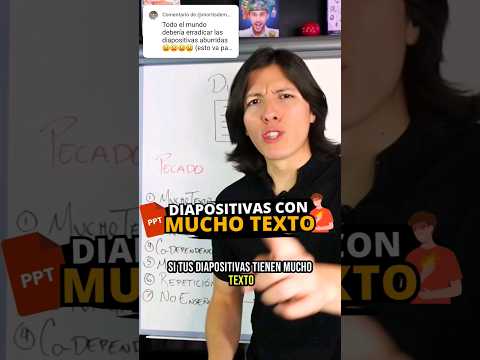 ❌️ Diapositivas con MUCHO TEXTO - La PEOR Forma de Enseñar