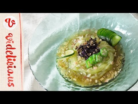 素麺よりヘルシー♪翡翠色のなすそうめん｜How to make Eggplant Noodles