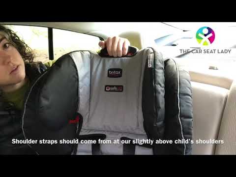 Adjusting head rest and shoulder straps on Britax Frontier, Pinnacle or Pioneer