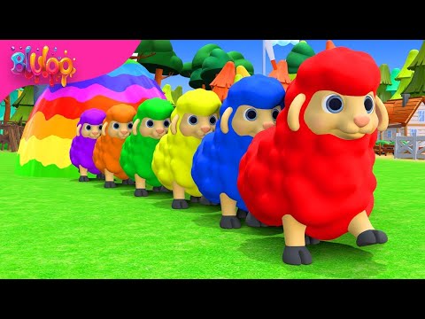 Baa Baa Black Sheep | Colorful Sheep Song | BluLoo Nursery Rhymes & Kids Songs