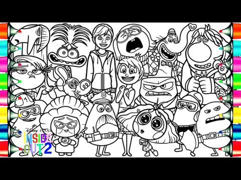 INSIDE OUT 2 Coloring Pages / How To Color All Characters / NCS Music