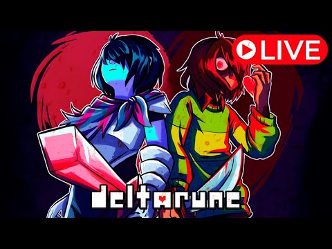 Venecinn jogando DELTARUNE CAPÍTULO  2 AO VIVO! [Início - Mundo Cibernético] + REACTS