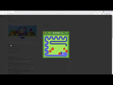 Google snake game small map with 5 apples speed run 38 seconds