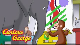 George and the Artistic Elephant! 🐵 Curious George 🐵 Kids Cartoon 🐵 Kids Movies