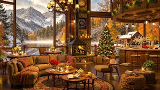 Warm Christmas Ambience with Christmas Jazz Music & Fireplace Ambience for Work, Relax, Sleep, Rest