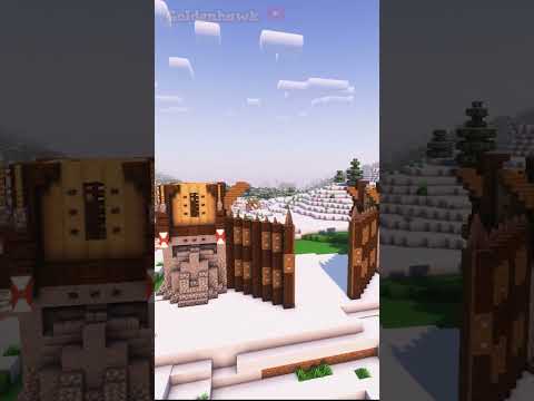 Minecraft Viking Gate Build #minecraft #minecraftbuilding #minecrafbuilds