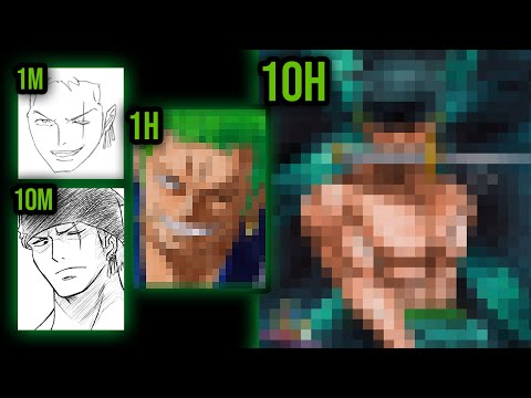 Drawing CHALLENGE |1M, 10M, 1H, 10H| ZORO [One Piece]