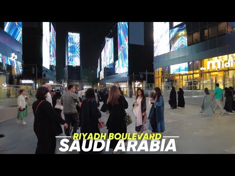 Riyadh, Saudi Arabia Night Life | Riyadh Boulevard Walking Tour - 4K