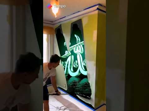 wall paint #allah #shorts 🕋🥰👍