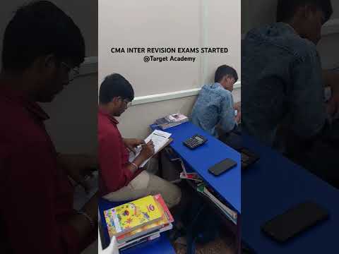 CMA INTER REVISION EXAMS STARTED @Target Academy #exams #education #cma #cmaexams