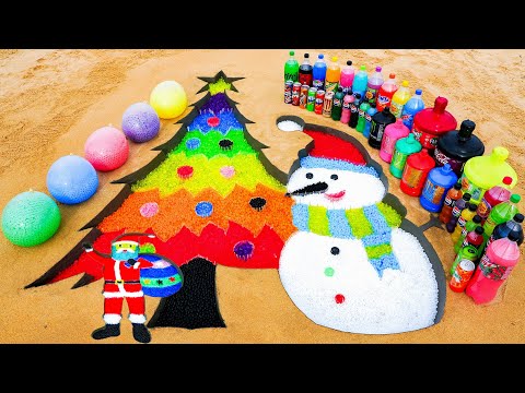 DIY Merry Christmas with Orbeez, Experiment Sodas, Fanta, Chupa Chups, Coca Cola vs Mentos in Hole