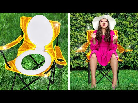 RICH VS BROKE Summer CAMPING HACKS! Smart VACATION Hacks and Gadgets from TikTok by La La Life Emoji