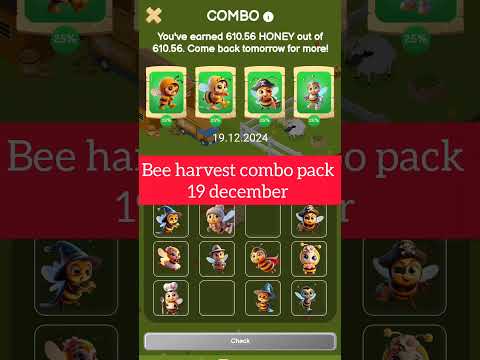 BEE HARVEST 19 DECEMBER COMBO CARD