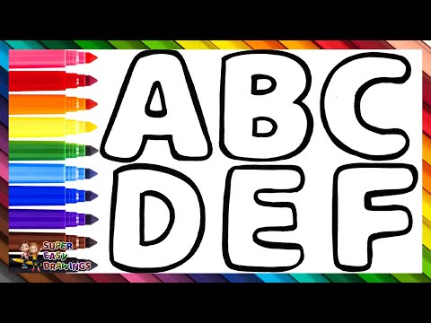 Draw and Color the Alphabet 🔠🌈 Learn The Letters and Colors in English 🇦- 🇿 Drawings for Kids