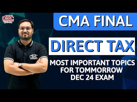 CMA FINAL DT IMPORTANT TOPICS FOR TOMMORROW'S EXAM | CMA FINA DT IMP TOPICS FOR DEC 24 EXAM |