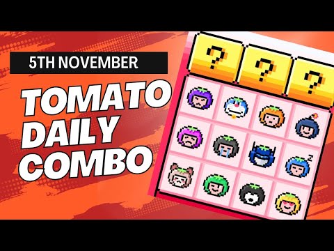 Tomato Combo Today | Tomarket Daily Combo 5th November | Tomato Daily Combo Solved