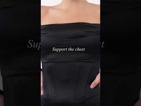 Retro Square Neck Built in corset Tummy Control Bodysuit With removable coasters