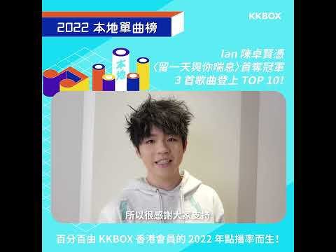 【KKBOX 2022 本地單曲榜】Ian 陳卓賢憑〈留一天與你喘息〉首奪冠軍！