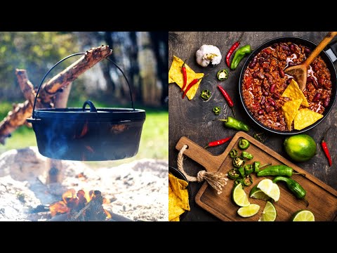 Campfire Dutch Oven Chili! Delicious!