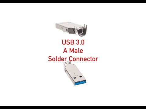 USB 3.0 A Male Solder Connector P#1242