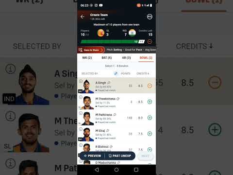 sri lanka vs india dream11 team kaise banaye || sri lanka vs india T20 match