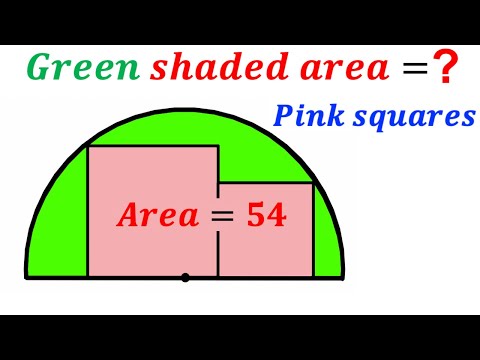 Can you find area of the Green shaded region? | (Two Squares) | #math #maths | #geometry