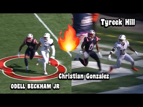 Tyreek Hill & Odell Beckham Jr Vs Christian Gonzalez 🔥 (WR Vs CB) Odell Beckham Jr Dolphins ‘DEBUT’